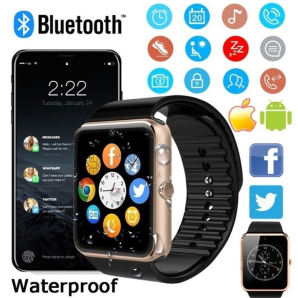 Black Android/Apple Compatible Bluetooth Watch - Picture 4 of 7